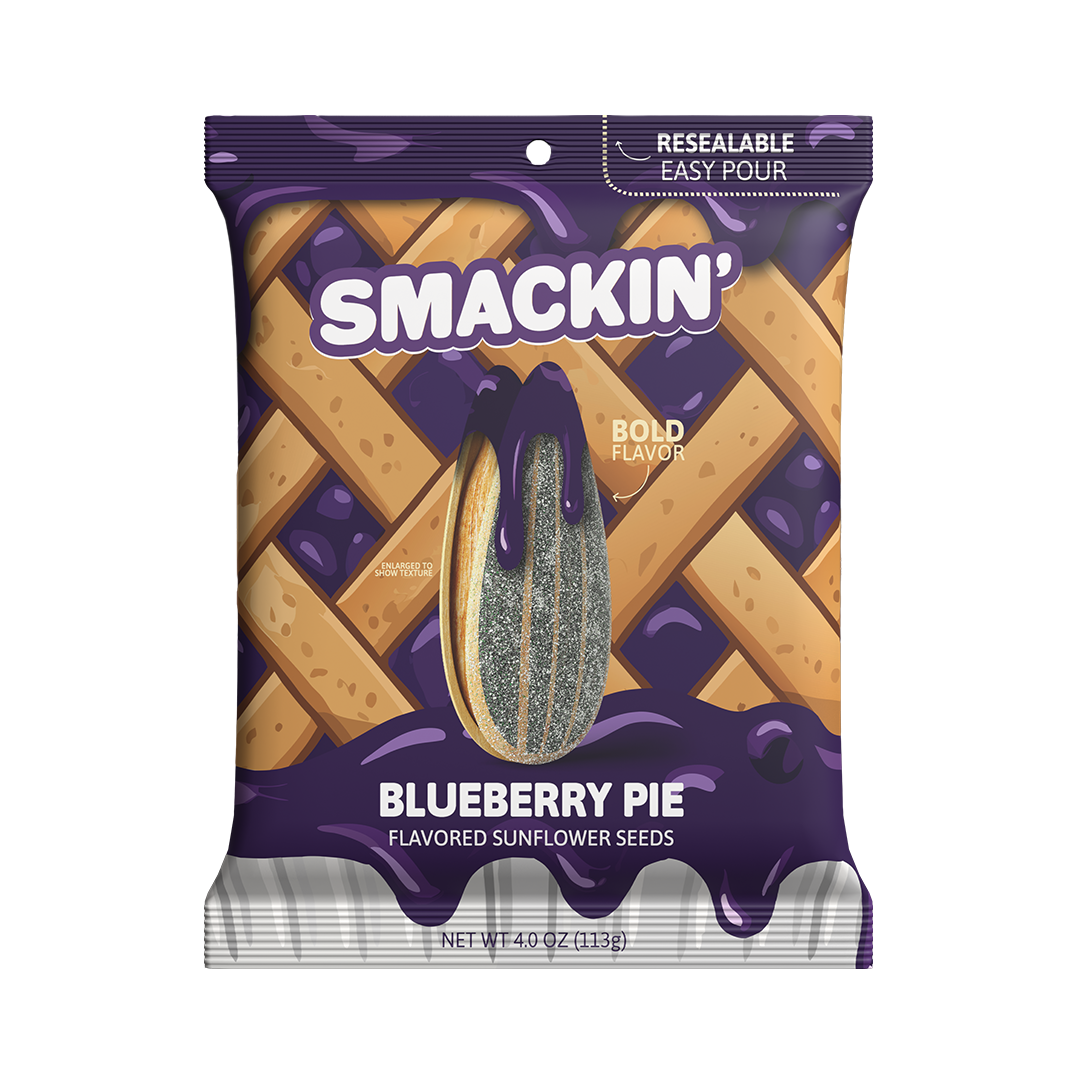 SMACKIN' Blueberry Pie Flavored Sunflower Seeds single bag product image