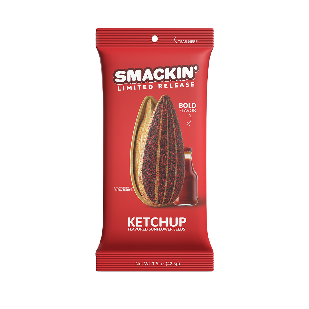 SMACKIN' Ketchup Flavored Sunflower Seeds single bag product image