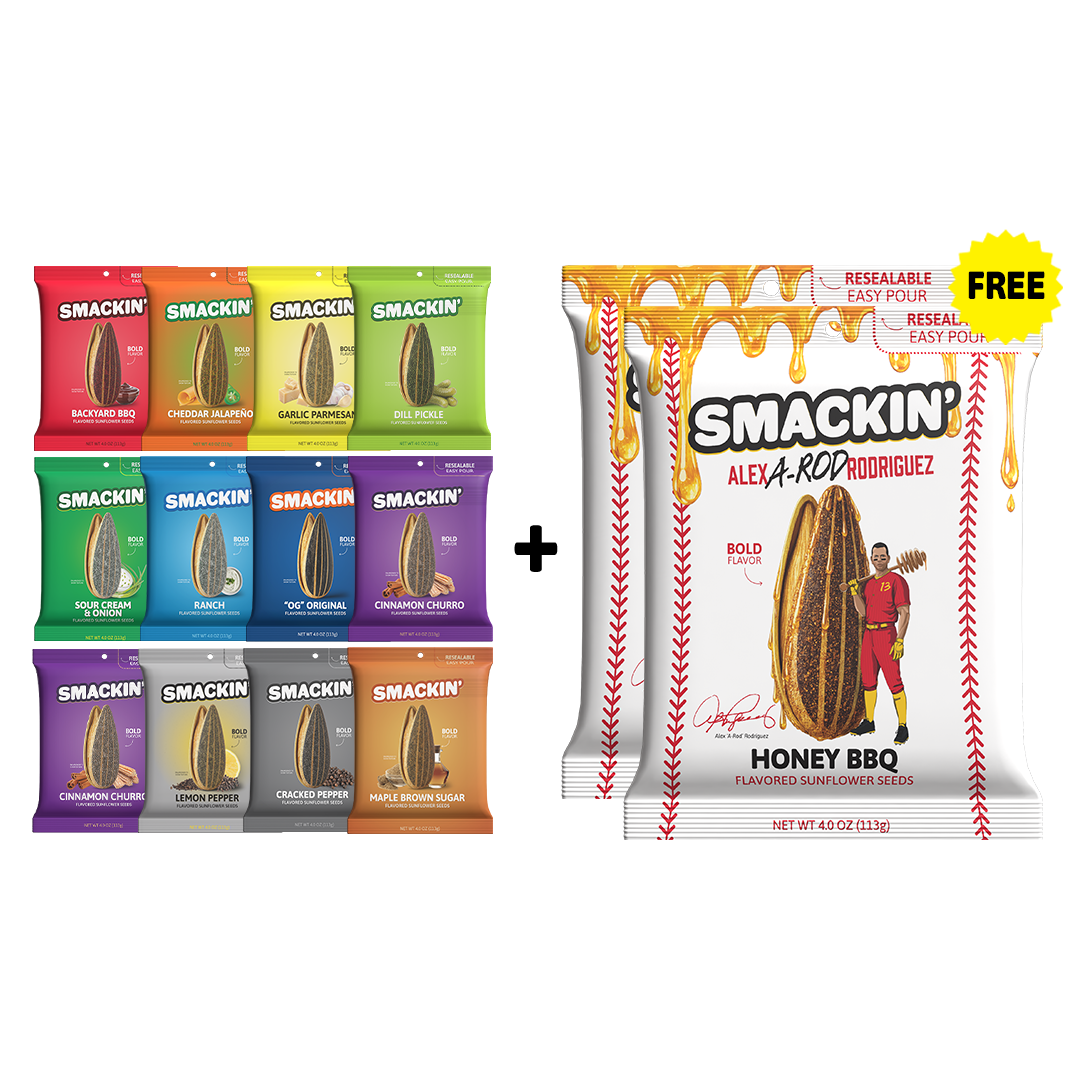 SMACKIN' 2 FREE A-ROD Honey BBQ Bags 12 Bag Variety Pack product image