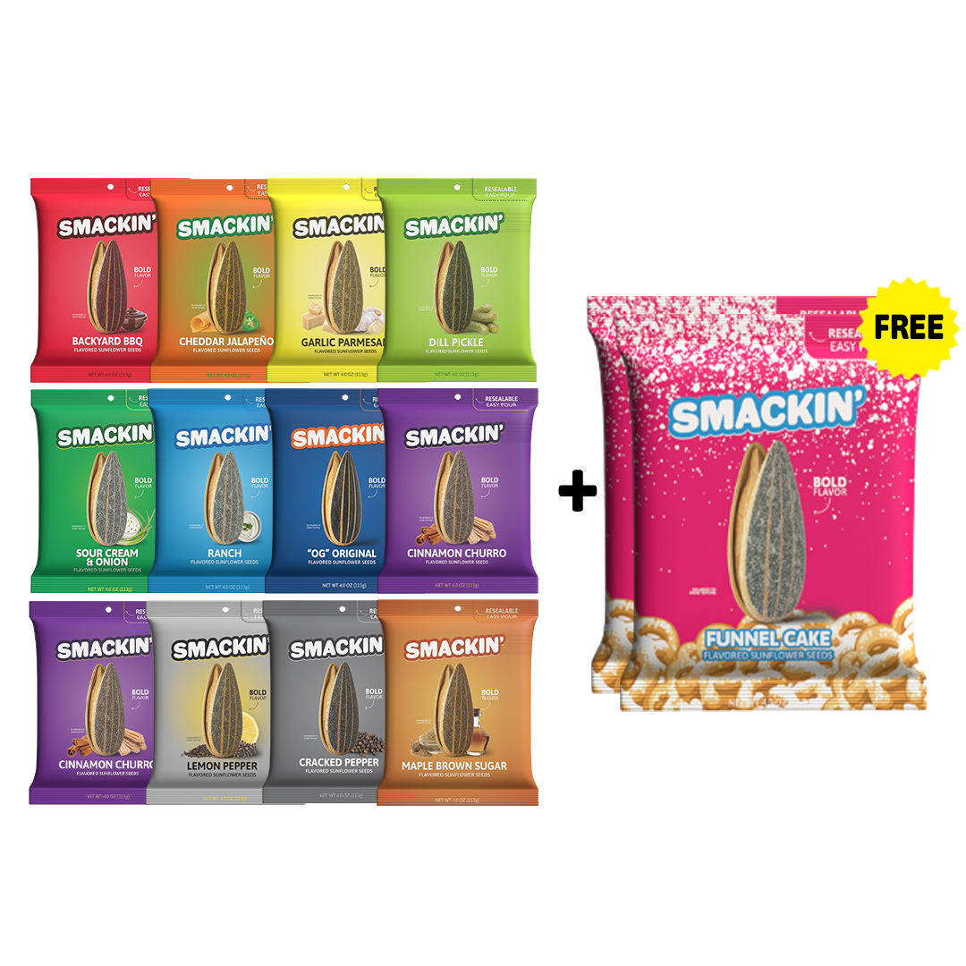 SMACKIN' 2 FREE Funnel Cake Bags 12 Bag Variety Pack product image