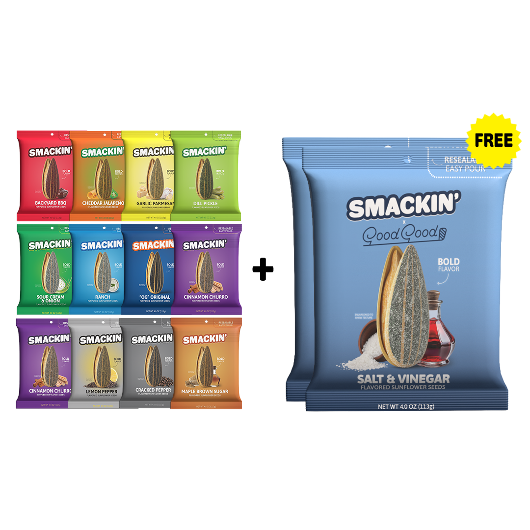 SMACKIN' 2 FREE SALT & VINEGAR Bags 12 Bag Variety Pack product image